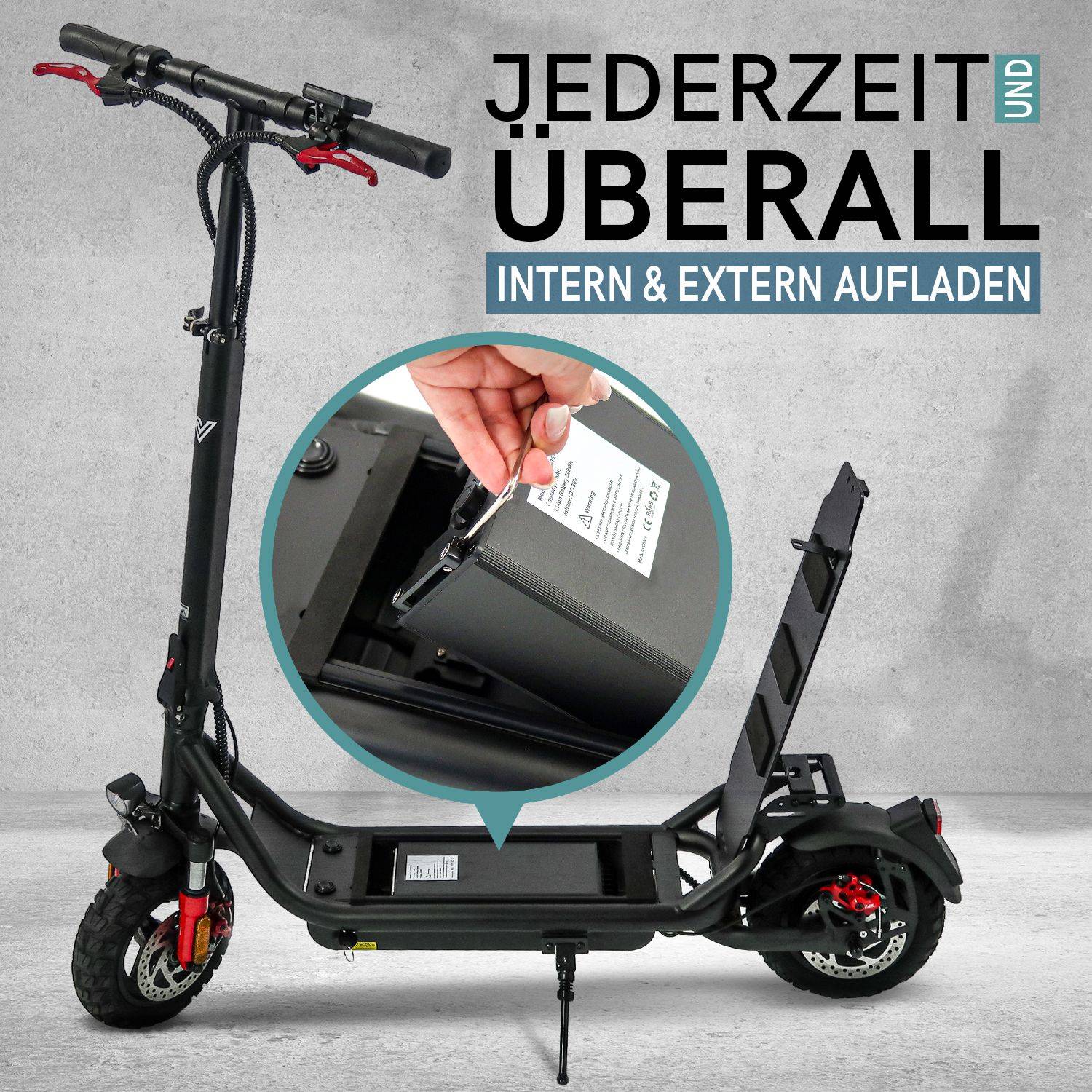 Rolektro E-Kick 20 Pro SW 20kmh 60km 350W 120kg E-Scooter ABE