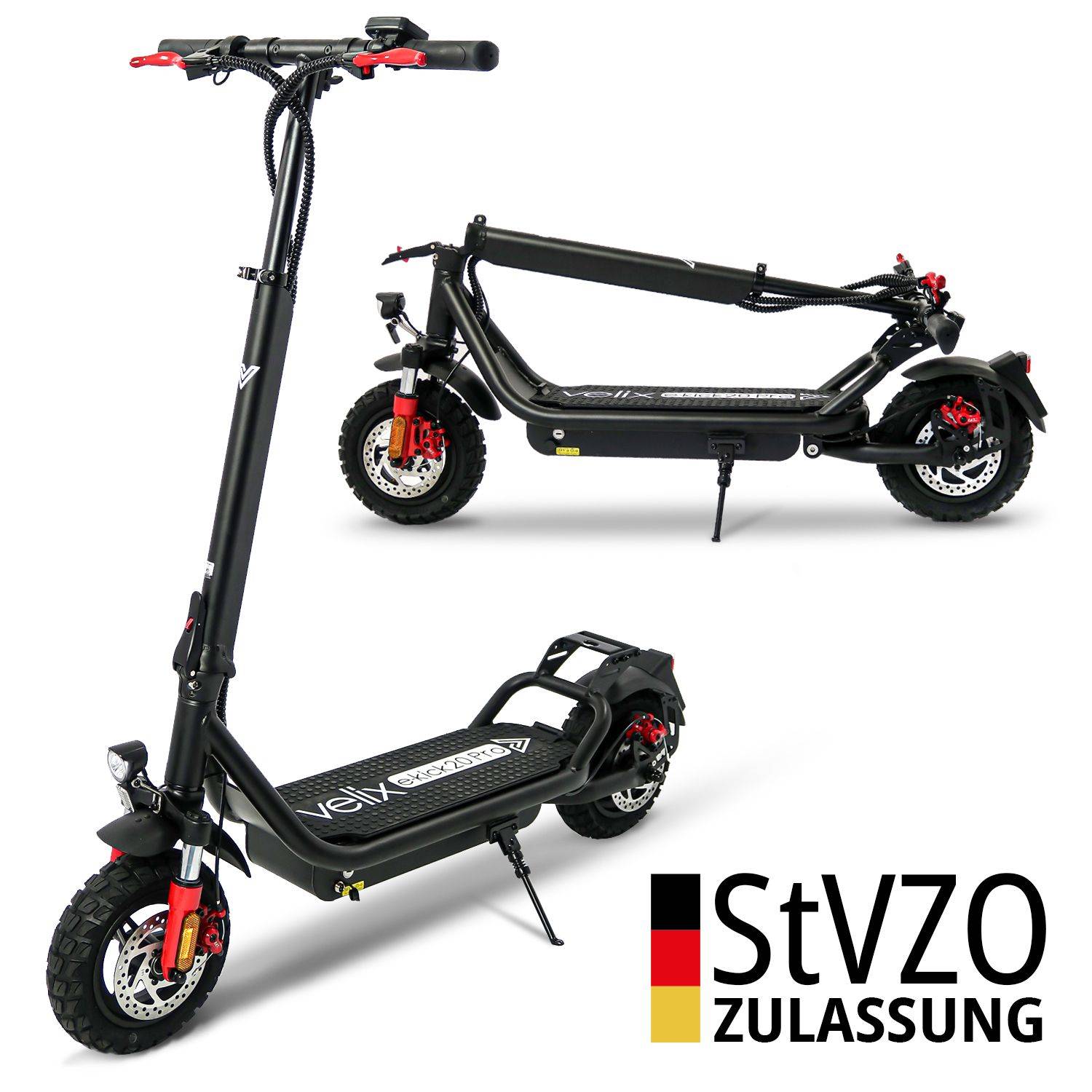 Rolektro E-Kick 20 Pro SW 20kmh 60km 350W 120kg E-Scooter ABE